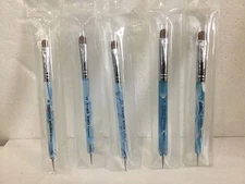 Blue arcylic French Brush 100% kolinsky hair size 8 10 12 14 16 