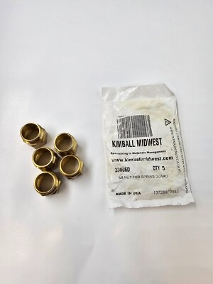 Pack of 5 Kimball Midwest 338 B Series 3/8 Nut Hose Fit 33806D For Spring Guard