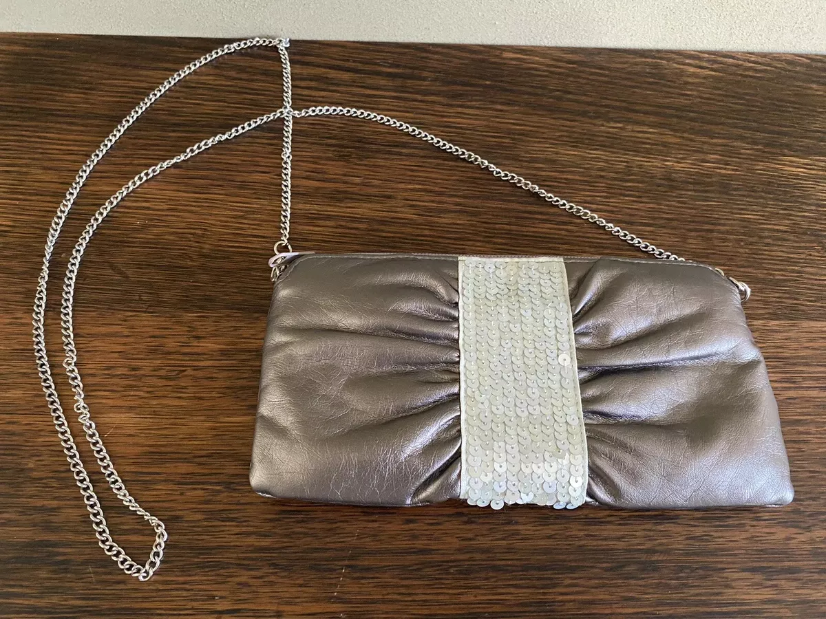 Gray evening best sale clutch