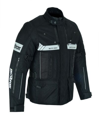 Mens Motorcycle Jacket Waterproof Motorbike Optional Inner Puffer Free CE Armour - Picture 12 of 17