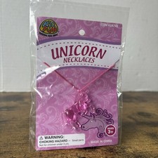 Kid Fun Pink Children  s Plastic Unicorn Necklace Toy - Making Fun Easy 
