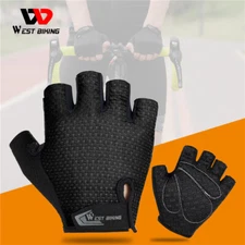 WEST BIKING Cycling Half Finger Gloves Shock Absorb Breathable Bike Short Gloves