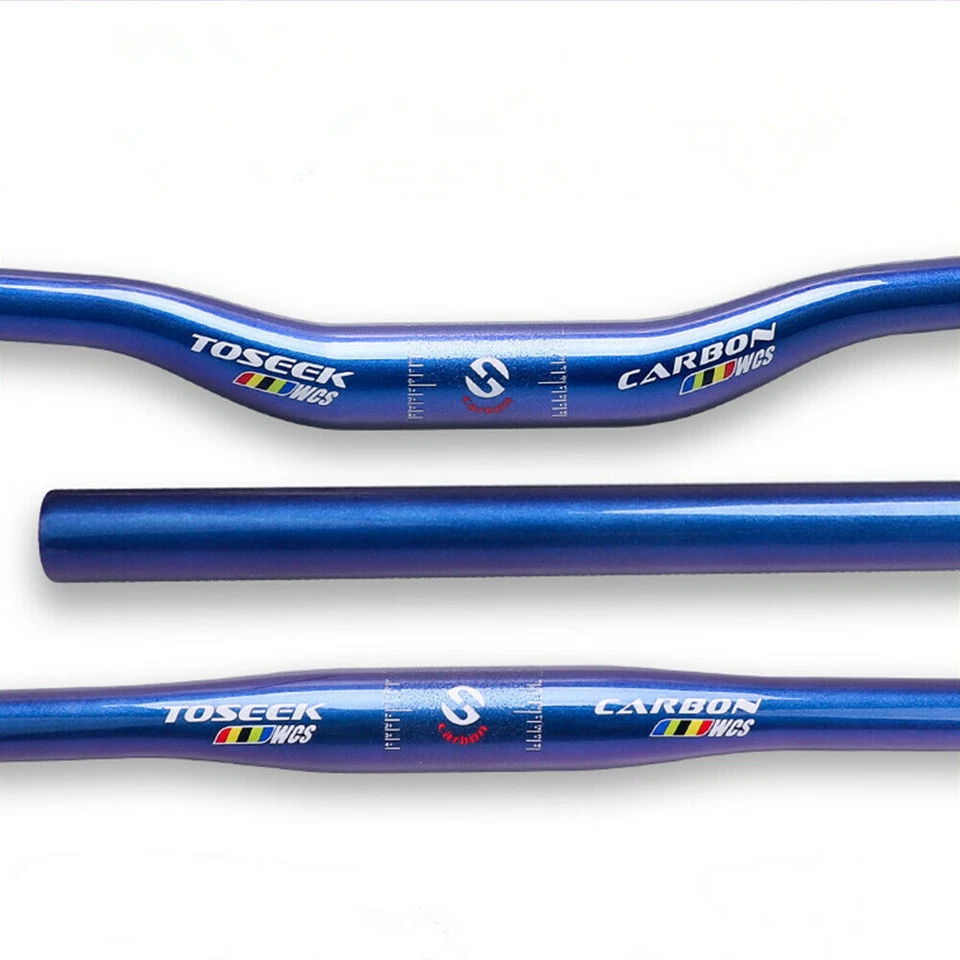 Manillar de bicicleta de fibra de carbono barra plana barra elevadora 31,8*660-760 mm Foto 2 de 4