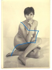 VINTAGE  AKTFOTO um 1950 STUDIO NU GERMAN  NUDE   PHOTO GIRL