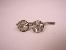 singles 2 3/8" White Rhinestone Vintage Formal Tuxedo Groom Prom Shirt Stud h83