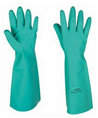 ARBEITSHANDSCHUHE 18'' Chemikalien Sicherheitsstulpe BACOU RNU22 grün Handschutz | 9