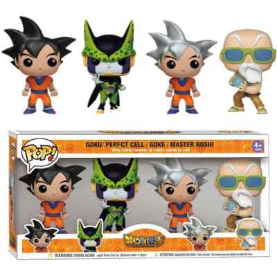 Set of 4 Funko POP Dragon Ball Z Figures: Goku, Perfect Cell