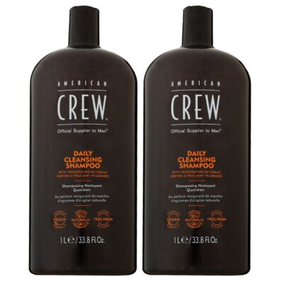 American Crew Daily Cleansing Shampoo 2 x 1000 ml Reinigungsshampoo Set