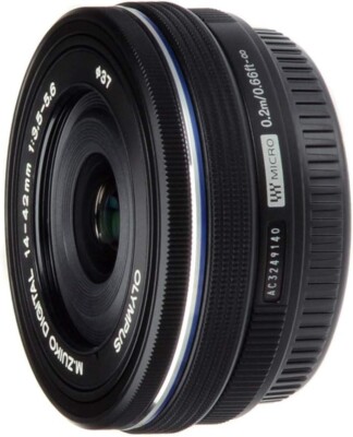 OLYMPUS M.Zuiko Digital 14-42mm F3.5-5.6 EZ Black For Micro Four Third Lens