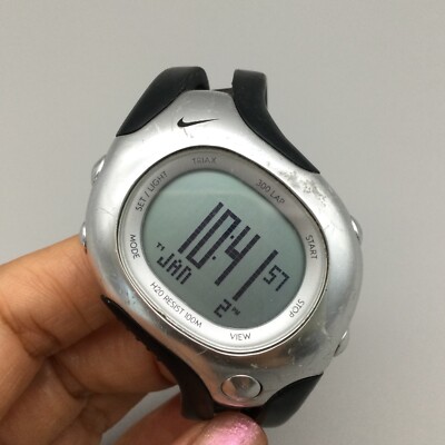 Nike Triax Speed Digital Watch Men 47mm Black Silver Tone Nike Triax Speed Digital Watch Men 47mm Black Silver Tone