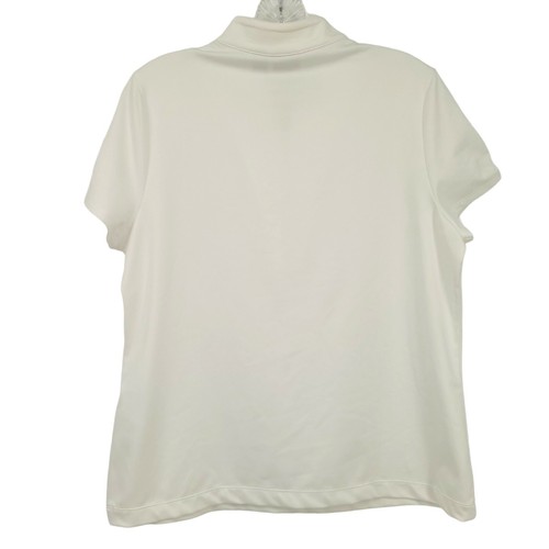 Zenergy by Chico's Women's Abstract Zip-Neck Top White Size 1 - Picture 2 of 8