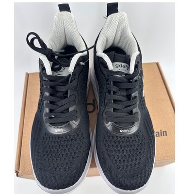 Gravity Defyer XLR8 Run Womens 8.5 Black Silver Sneakers TB9034MLS-W gdefy