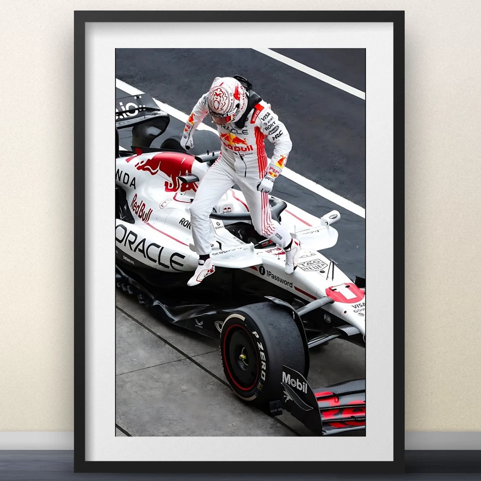 Póster Max Verstappen F1 Red Bull Champion Celebración Arte de Pared Impresión Foto 3 de 4