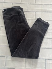 Cuddl Duds Large Gray Pants Double Plush Velour Fitted Soft Elastic Waist