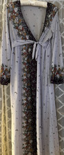 Vintage lavender floral peignoir 1970s 1960s