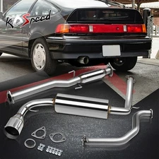 STAINLESS CATBACK CAT BACK EXHAUST SYSTEM FOR 88-91 HONDA CRX CR-X HB 3DR JDM
