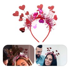 Valentine's Day Red Heart Headband Multi Color Durable Felt and Plastic Hairband