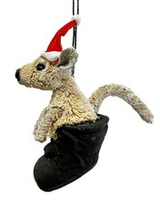 Joey in Boot - Bristlebrush Christmas Ornament - 6-7cm