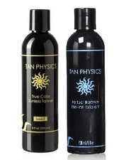 Tan Physics Combo Perfect Balance Pre-Tan Exfoliant + True Color Sunless Tanner.