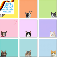 9 BlöCke Katze Sticky Notes Set Notizzettel Haftnotizen Klebezettel Lustig BüRob
