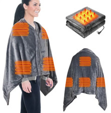 59 Plus 31in USB Heated Blanket Electric Heated Blanket Heated Poncho Shawl Wrap