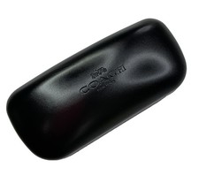 Coach Black Leather Eyeglass Case Hard Snap Sunglasses Case Designer Unisex