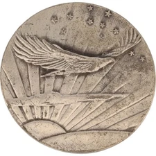 American Eagle July 4th Veteran Biker USA Patriotic 1970s Vintage Belt Buckle