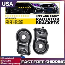 2PCS Upper Radiator Mounting Bracket Supports For Honda Civic 2016-2021 LH & RH