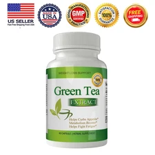 Green Tea Extract 60 Capsules Weight Loss Fat Burner Metabolism Boost Free Ship