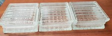 Lot of 3 Glass Blocks / Bricks 7.5" x 7.5" x 3.125" 5 lbs 5 oz Made In America