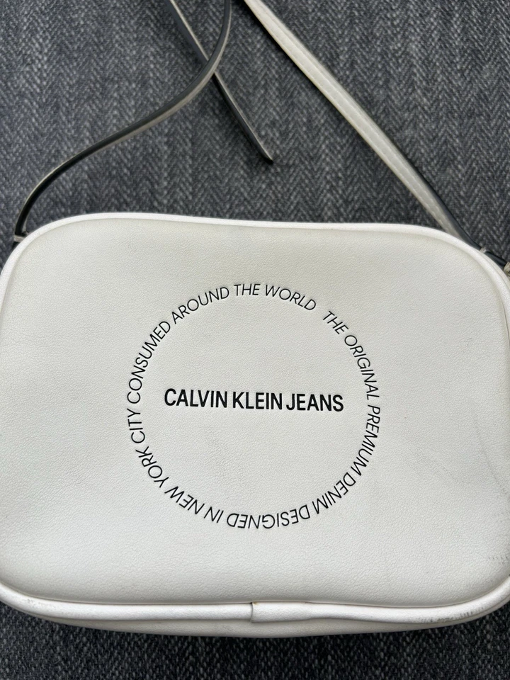 Calvin Klein Jeans White Crossbody Small Bag Long Strap - Image 2 of 4