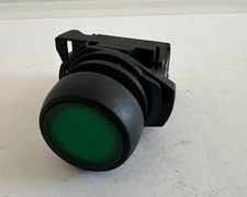 ALLEN BRADLEY GREEN ILLUMINATED PUSH BUTTON 800F-X10  800F-N3G CONTACT BLOCKS