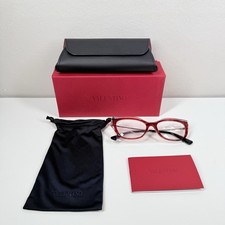 Authentic Valentino Eyeglasses VA 3035-5128 Havana/Red w/Demo Lens 52mm "NEW"