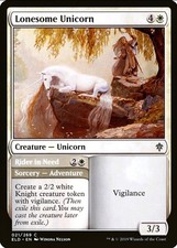 X 1 Lonesome Unicorn   Rider in Need NM-M Throne of Eldraine ELD 021 MTG Magic