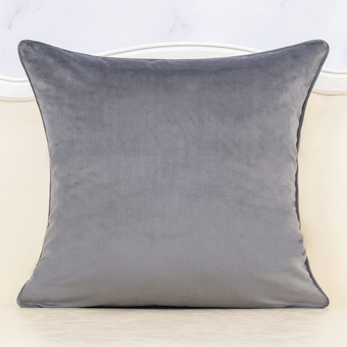 Square Pillow Geometric Stripes Embroidery Cut Velvet Cushion Case Luxury Mod... - Picture 2 of 8