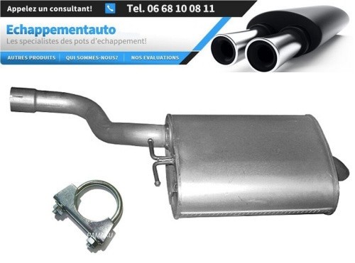 Silencieux arrière BMW 5 E39 520 523 réduction bruit échappement acier aluminé