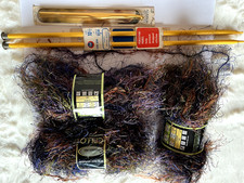 Lot of Crochet items K/10 crochet hook,  10 1/2 knitting needles, yarn