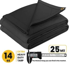 PROTARP Heavy Duty Canvas Tarp Water & UV Resistant, 100% Virgin Tarpaulin Cover