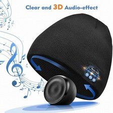 Men Women Wireless Bluetooth Headset Beanie Hat Music Headphones Earphone Cap US