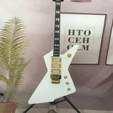 Custom  Electric Guitar Fast Ship H-H-H Pickup Floyd Rose Bridge Gold Hardware