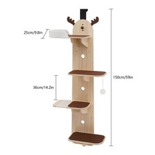 4 Levels Cat Ladder,door Hanging Cat Tree, Door Mounted Cat Climbing Frame
