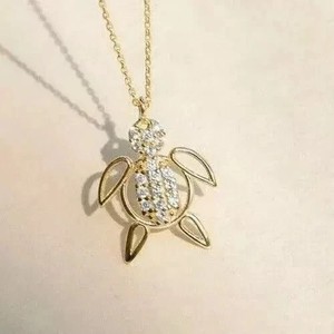 Authentic The Golden Guardian Tortoise Amulet With Brilliant Moissanite