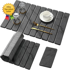 Large Stone Dish Drying Mat for Kitchen Counter Quick Dry Stone Dishes Mats