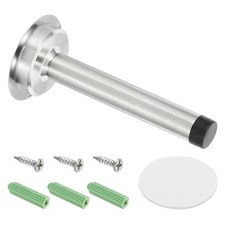 4.7 Inch Stainless Steel Door Stopper, Screw Adhesive Install Silver 