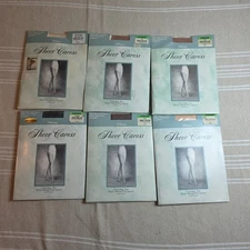 6 Pair Worthington Sheer Caress Control Top Silky Sheer Pantihose  Size AVERAGE
