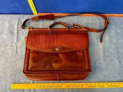 Jack Georges Cognac Tuscany Leather Briefcase