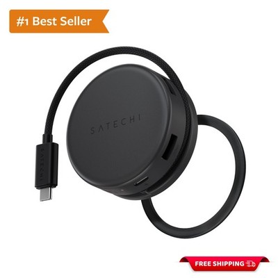 OntheGo 7-in-1 USB-C Hub: Compact Multiport Adapter with HDMI 4K - Space Black