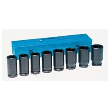 Grey Pneumatic 3/4 In. Drive Deep Length Fractional Impact Socket Set