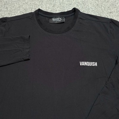 Vanquish Fitness Shirt Mens Large Black Essential Slim Long Sleeve Performance 