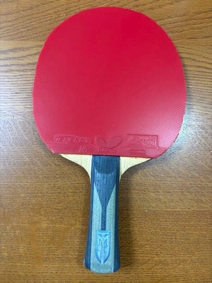 Timo Boll ALC Table Tennis Racket with Tenergy 05 Rubber Red Used